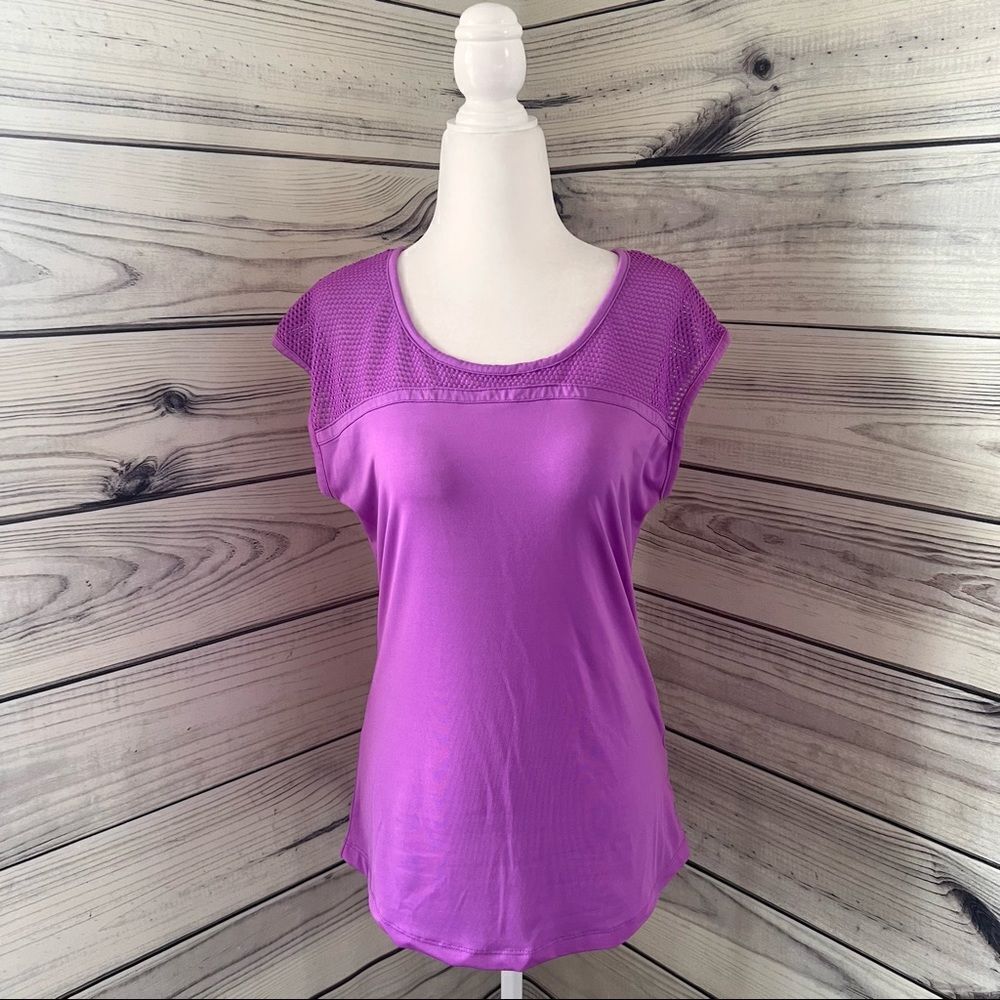 Energy Zone Purple Mesh Athletic Top Size Small